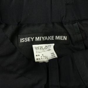 ISSEY MIYAKE MEN ウールハカマサルエルイージーパンツ ウエストゴム 1 S 黒 ブラック ME63FF131