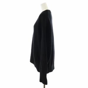 GALERIE VIE ファインウール クルーネックプルオーバー ニット セーター 長袖 M 黒 ブラック 23-02-14-02104