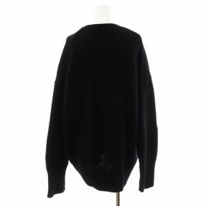GALERIE VIE ファインウール クルーネックプルオーバー ニット セーター 長袖 M 黒 ブラック 23-02-14-02104