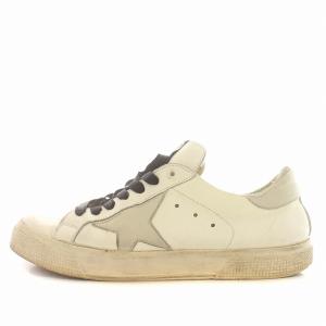 GOLDEN GOOSE スニーカー ダメージ加工 レザー 星 38 24cm 白 ホワイト