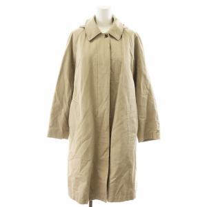 ステンカラーコート ロング丈 フード ライナー付き コットン アウター 2 M ベージュ