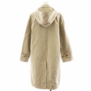 MARGARET HOWELL ステンカラーコート ロング丈 フード ライナー付き コットン アウター 2 M ベージュ