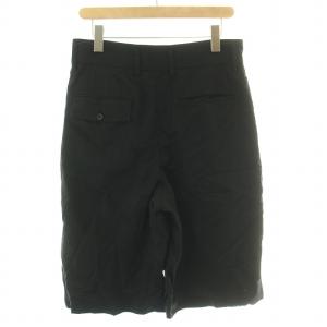 ISSEY MIYAKE MEN ハーフパンツ ショートパンツ タック ジップフライ ウール 1 S 黒 ブラック /BB