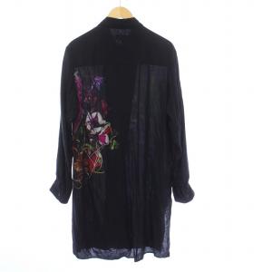 Yohji Yamamoto POUR HOMME Flower Print 5 Blouse 2 ブラック HH-B18-207