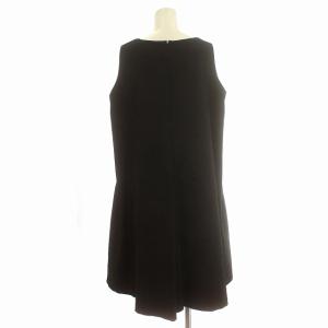 ENFOLD ワンピース ノースリーブ ひざ丈 36 S 黒 ブラック