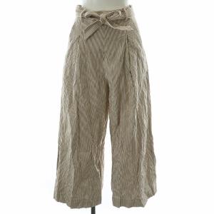 MAX MARA マックスマーラ ハイウエスト リボンベルト パンツ ワイドパンツ ジップフライ ハイウエスト リボンベルト 36 XS 白