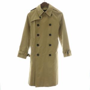 HYKE トレンチコート アウター ロング丈 ダブル ベルト ライナー付き 牛革 1 S ベージュ /BB