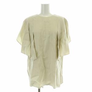 ADORE バイオ麻ブラウス スカート セットアップ 上下 シャツ 半袖 クルーネック フレアスカート ミモレ ロング