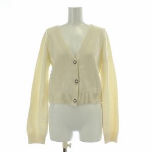 ニットカーディガン カシミヤ 40 ホワイト