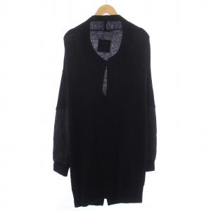 Y's ヨウジヤマモト カーディガン ロング 長袖 ウール ナイロン 2 S 黒 ブラック YK-T25-863