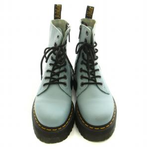 Dr.Martens Jadon III Boot Pisa Leather Platforms in Blue ショートブーツ プラットフォーム