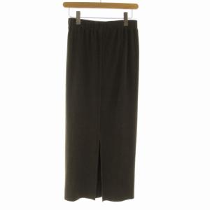 JOURNAL STANDARD 24AW ウールライクハリヌキロングスカート タイト マキシ リブニット F 茶 ブラウン 24070400529030