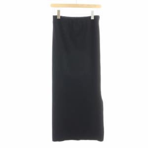JOURNAL STANDARD タグ付き 22SS Pストレッチリブロングスカート マキシ タイト ニット スリット F 黒 ブラック 22070400113110