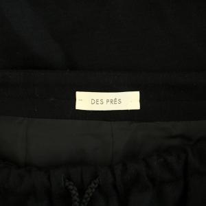 DES PRES 24AW ニットコンビネーションドローストリングパンツ イージーパンツ ウール 36 S 黒 ブラック