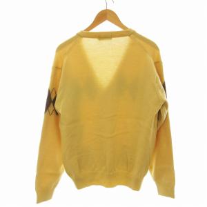 burberrys カーディガン アーガイル L イエロー