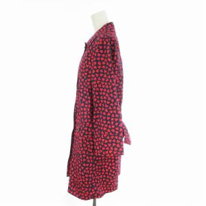 MARC by MARC JACOBS コート ミドル丈  ハート柄 総柄 薄手 ライトアウター S 紺 ネイビー