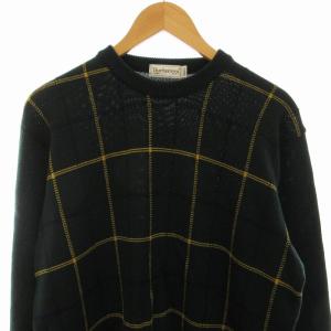 burberrys ニット セーター チェック プルオーバー グリーン
