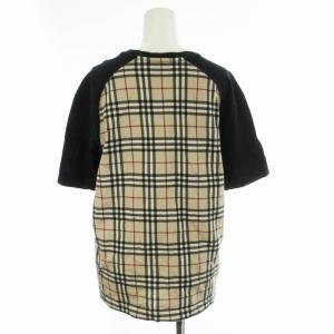 BURBERRY BLACK LABEL Tシャツ カットソー 半袖 ノバチェック 総柄 3 L ベージュ