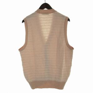 burberrys ヴィンテージ ニット ベスト リネン ボーダー L ピンク