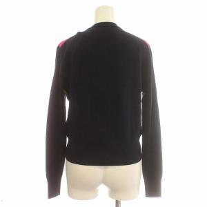 POLO RALPH LAUREN カーディガン ニット スカーフ素材 切替 ウール 長袖 XS ネイビー 紺