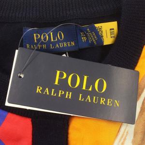 POLO RALPH LAUREN カーディガン ニット スカーフ素材 切替 ウール 長袖 XS ネイビー 紺