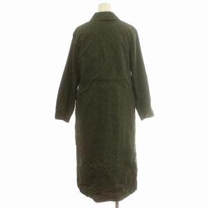 YAECA シャツワンピース ロング ワンピース 花柄 長袖 S カーキ 緑 /G