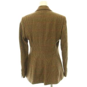 POLO RALPH LAUREN タグ付き テーラードジャケット チェック 総裏地 シングル 1B 0 XS 茶 ブラウン