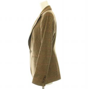 POLO RALPH LAUREN タグ付き テーラードジャケット チェック 総裏地 シングル 1B 0 XS 茶 ブラウン