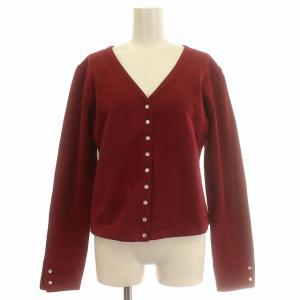 プレッション カーディガン スウェット 裏起毛 長袖 3 L相当 赤 ボルドー /G