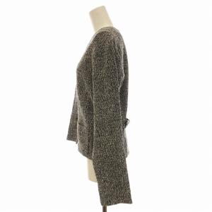 agnes b. タグ付き ノーカラージャケット Vネック 3 L 白 ホワイト 青 ブルー