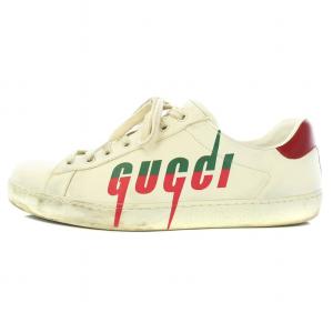 19AW エースブレード スニーカー ローカット レザー ダメージ加工 10 29cm 白 ホワイト 赤