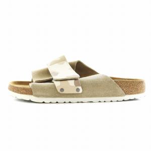 BIRKENSTOCK キョウト ビルコフロー サンダル カモフラ 迷彩柄 スエード 28.5cm ベージュ 1019738 /AN15