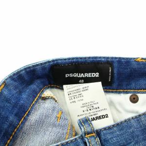 DSQUARED2 18SS City biker Jean デニムパンツ ジーンズ ボタンフライ ダメージ加工 ペイント加工