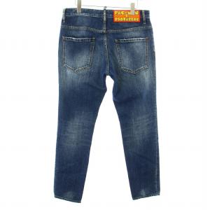 DSQUARED2 PacMan 23AW SKATER JEAN USED加工 48 インディゴ