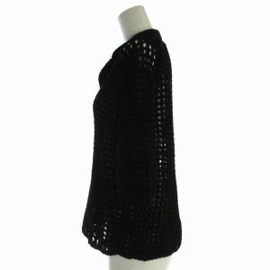 Theory 23SS Polished Twist Shrunken Camp SH カーディガン ニット メッシュ