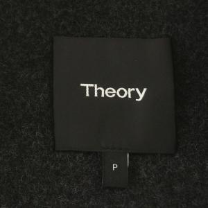 Theory ウールコート チェック ジャケット S相当 黒 グレー