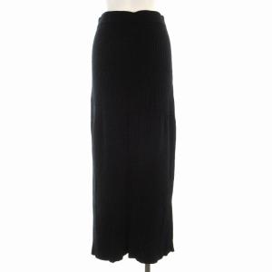 Theory MERCER WOOL CASH RIB SKIRT タイトスカート ロング カシミヤ混 リブS 黒 ブラック