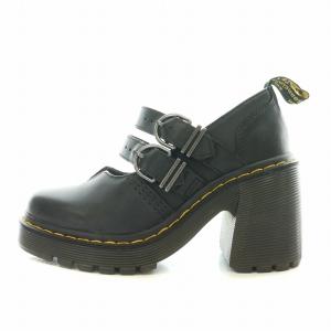 Dr.Martens EVIEE メリー ジェーンシューズ パンプス チャンキーヒール ベルト レザー UK3 22cm 黒 ブラック 27371001