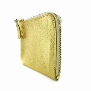 COMME des GARCONS 小銭入れ コインケース ミニウォレット 財布 レザー 光沢 金色 ゴールドカラー