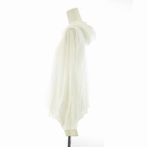 Theory 21SS SHEER COTTON2 ZIP HOODIE フルジップパーカー シースルー シアー S 白 ホワイト