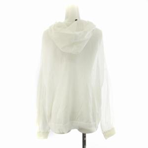 Theory 21SS SHEER COTTON2 ZIP HOODIE フルジップパーカー シースルー シアー S 白 ホワイト