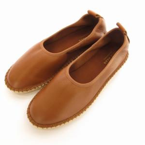 クラウドフィール エスパドリーユ スリッポン 靴 シューズ レザー 22cm 茶 ブラウン W18677