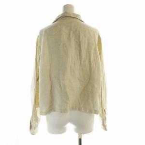 IENA LA BOUCLE 24SS リネンヘリンボンショートブルゾン ジャンパー ジャケット 2WAY ベージュ