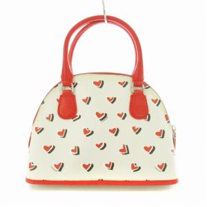 COACH ハンドバッグ ショルダーバッグ 2WAY ハート柄 総柄 レザー 鞄 白 ホワイト