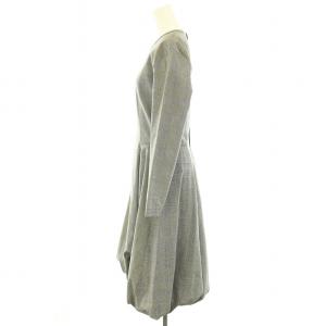 Tao AD1991 ワンピース ひざ丈 長袖 バルーンスカート グレンチェック柄 ヴィンテージ ウール M 黒 ブラック 白 ホワイト