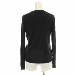 RALPH LAUREN ニット カットソー ウマ柄 プリント 切替 長袖 S 黒 ブラック