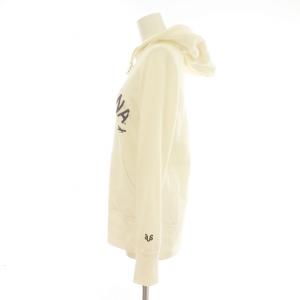 AMERICANA パーカー プルオーバー 長袖 スウェット地 ロゴ プリント コットン M 白 ホワイト