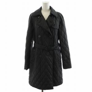 キルティングコート 中綿 裏地チェック ナイロン アウター グレー /AN22