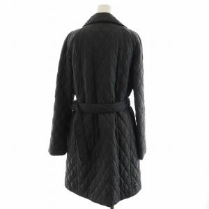 Aquascutum キルティングコート 中綿 裏地チェック ナイロン アウター グレー /AN22