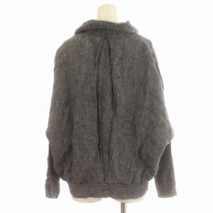 fog linen work リネン ジャケット 麻 ブルゾン 長袖 F ネイビー 紺